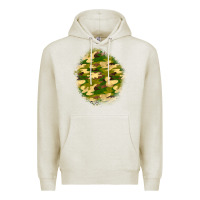 Oatmeal Heather camouflage patch Premium Hoodie - BundleAndBundleShop