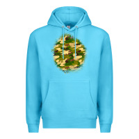 Ocean Blue camouflage patch Premium Hoodie - BundleAndBundleShop