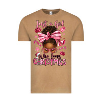 Vintage Camel just a girl who loves pink christmas afro messy bu Vintage Tee - texasbilliewilder