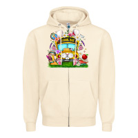 Sandshell Easter School Bus Zipper Hoodie - CowhideDigitalArt