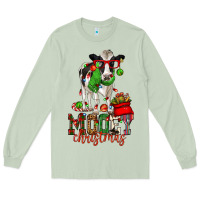 Matcha mooey christmas holstein cow Long Sleeve Tee - CowGirlArtShop
