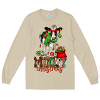 Mushroom mooey christmas holstein cow Long Sleeve Tee - CowGirlArtShop