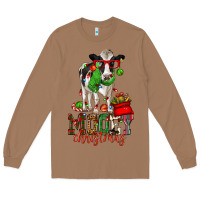 Toasted Coconut mooey christmas holstein cow Long Sleeve Tee - CowGirlArtShop
