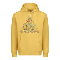 Antique Gold bicycle christmas tree funny biker bicyclist xmas for family long slee Premium Hoodie - lanVoArt