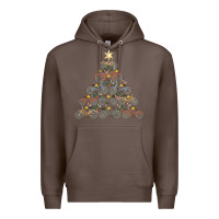 Coffee bicycle christmas tree funny biker bicyclist xmas for family long slee Premium Hoodie - lanVoArt