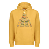 Mustard bicycle christmas tree funny biker bicyclist xmas for family long slee Premium Hoodie - lanVoArt