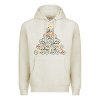 Oatmeal Heather bicycle christmas tree funny biker bicyclist xmas for family long slee Premium Hoodie - lanVoArt