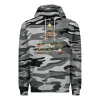Slate Camo bicycle christmas tree funny biker bicyclist xmas for family long slee Premium Hoodie - lanVoArt
