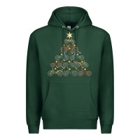 Sports Green bicycle christmas tree funny biker bicyclist xmas for family long slee Premium Hoodie - lanVoArt