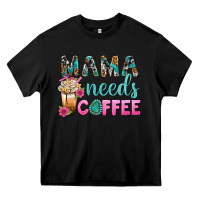 Black Mama Needs Coffee Bbs Heavy Core Tee - BundleAndBundleShop