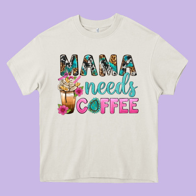Mama Needs Coffee Bbs Heavy Core Tee Designed By Bundleandbundleshop