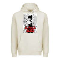 Oatmeal Heather mob psyco 100   % Premium Hoodie - lanVoArt