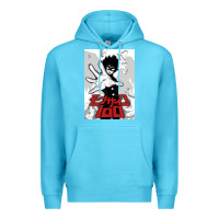 Ocean Blue mob psyco 100   % Premium Hoodie - lanVoArt