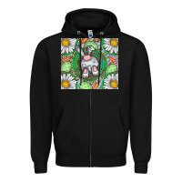 Black Easter Bunny Zipper Hoodie - CowhideDigitalArt