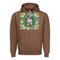 Chestnut Easter Bunny Zipper Hoodie - CowhideDigitalArt