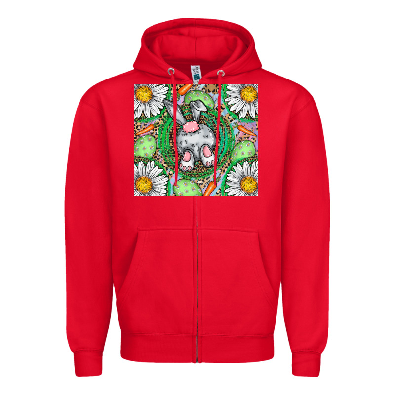 Easter Bunny Zipper Hoodie by CowhideDigitalArt | Teevron