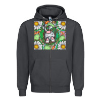 Smoke Easter Bunny Zipper Hoodie - CowhideDigitalArt