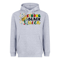 Heather Grey strong black queen Heavyweight Hoodie - Artiststas