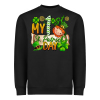 Black my 1'st st patrick's day Heavyweight Sweatshirt - FaDigitalArtStudio