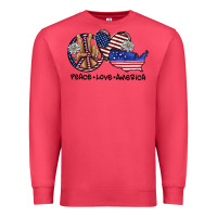 Peace Love America Premium Sweatshirt | Teevron