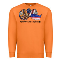 Carrot peace love america Premium Sweatshirt - SublimationCraftShop