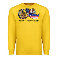 Lemon peace love america Premium Sweatshirt - SublimationCraftShop