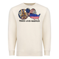 Sandshell peace love america Premium Sweatshirt - SublimationCraftShop