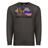 Smoke peace love america Premium Sweatshirt - SublimationCraftShop