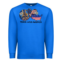 True Royal peace love america Premium Sweatshirt - SublimationCraftShop