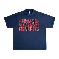 Navy Fringe with benefits Valentine's Day Urban Heavy Tee - HowdyJamesFarm