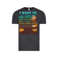 Vintage Black I want to Fall stuff Vintage Tee - NancyCooperArtShop