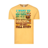 Vintage Mustard I want to Fall stuff Vintage Tee - NancyCooperArtShop