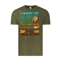 Vintage Olive I want to Fall stuff Vintage Tee - NancyCooperArtShop