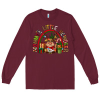 Burgundy mommys little reindeer christmas Long Sleeve Tee - CowGirlArtShop