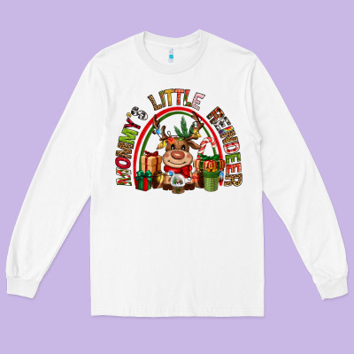 Mommys Little Reindeer Christmas Long Sleeve Tee Designed By Cowgirlartshop