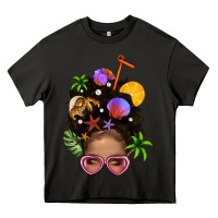 Asphalt Beach Hair Afro Messy Bun Bbs Heavy Core Tee - BundleAndBundleShop