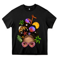 Black Beach Hair Afro Messy Bun Bbs Heavy Core Tee - BundleAndBundleShop