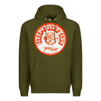 Army Green sleepy bear club   70s thrift store aesthetic Premium Hoodie - lanVoArt
