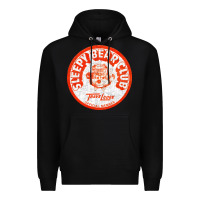 Black sleepy bear club   70s thrift store aesthetic Premium Hoodie - lanVoArt