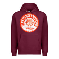 Burgundy sleepy bear club   70s thrift store aesthetic Premium Hoodie - lanVoArt