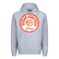 Heather Grey sleepy bear club   70s thrift store aesthetic Premium Hoodie - lanVoArt