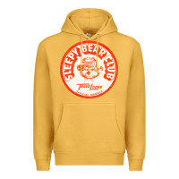 Mustard sleepy bear club   70s thrift store aesthetic Premium Hoodie - lanVoArt
