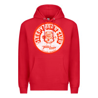 Red sleepy bear club   70s thrift store aesthetic Premium Hoodie - lanVoArt