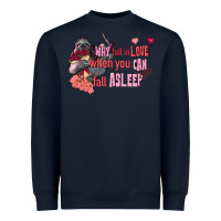 Navy sloth why fall in love when you can fall asleep Heavyweight Sweatshirt - FaDigitalArtStudio