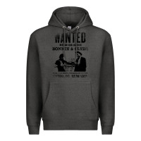 Charcoal Heather wanted bonnie and clyde, distressed Premium Hoodie - lanVoArt
