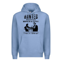 Colony Blue wanted bonnie and clyde, distressed Premium Hoodie - lanVoArt