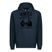 Navy wanted bonnie and clyde, distressed Premium Hoodie - lanVoArt