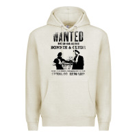 Oatmeal Heather wanted bonnie and clyde, distressed Premium Hoodie - lanVoArt