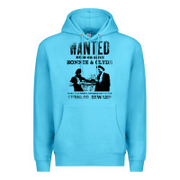 Ocean Blue wanted bonnie and clyde, distressed Premium Hoodie - lanVoArt