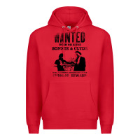 Red wanted bonnie and clyde, distressed Premium Hoodie - lanVoArt